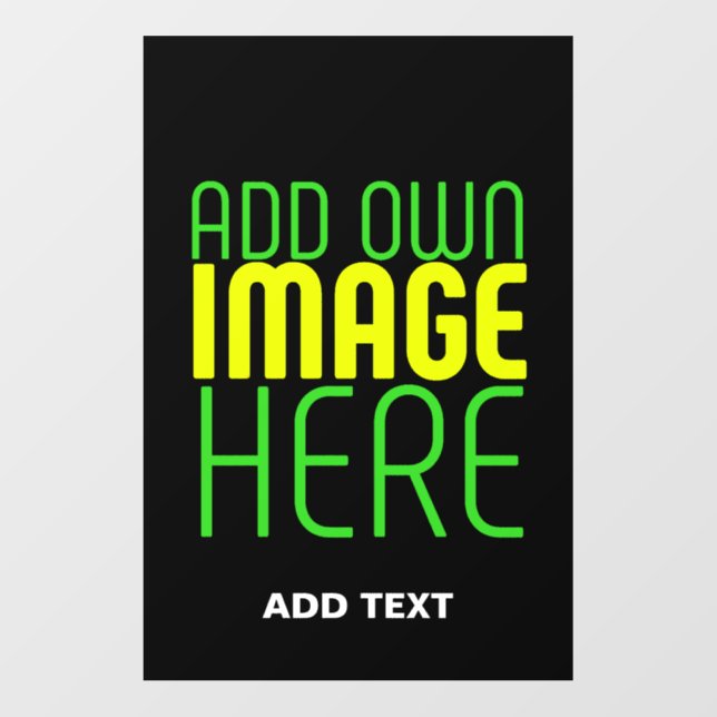 MODERN EDITABLE SIMPLE BLACK IMAGE TEXT TEMPLATE FLOOR DECALS (Front)