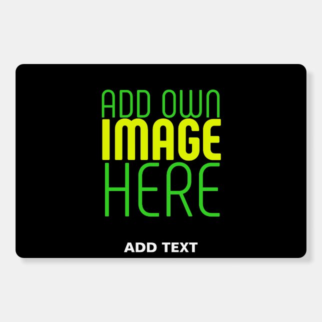 MODERN EDITABLE SIMPLE BLACK IMAGE TEXT TEMPLATE FOAM BOARD (Front)