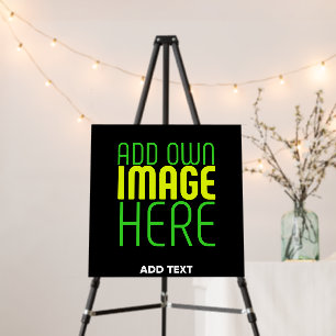 MODERN EDITABLE SIMPLE BLACK IMAGE TEXT TEMPLATE FOAM BOARD