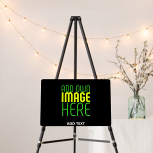 MODERN EDITABLE SIMPLE BLACK IMAGE TEXT TEMPLATE FOAM BOARD