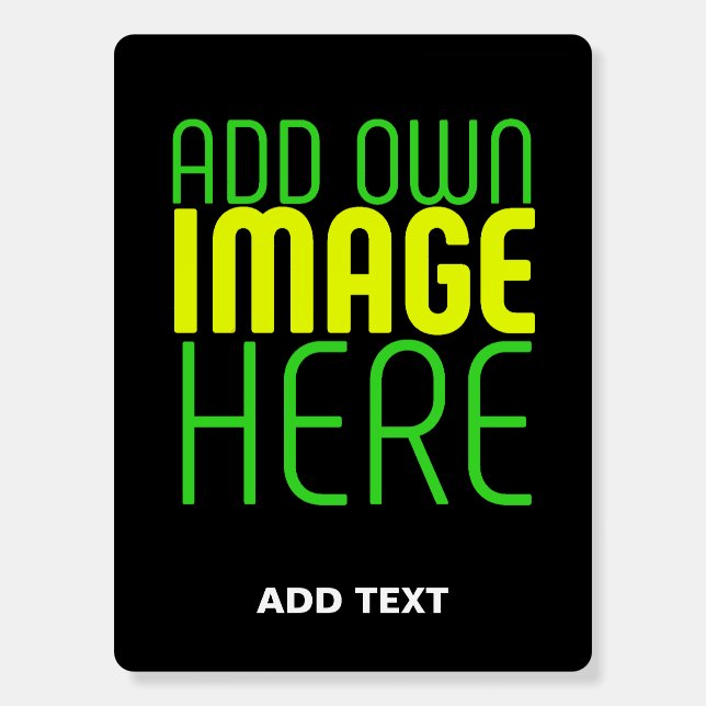 MODERN EDITABLE SIMPLE BLACK IMAGE TEXT TEMPLATE FOAM BOARD (Front)