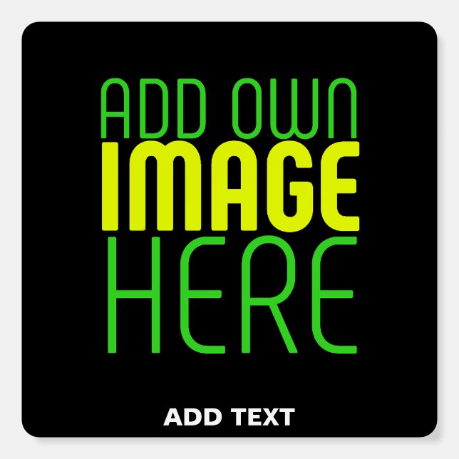 MODERN EDITABLE SIMPLE BLACK IMAGE TEXT TEMPLATE FOAM BOARD (Front)