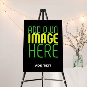 MODERN EDITABLE SIMPLE BLACK IMAGE TEXT TEMPLATE FOAM BOARD