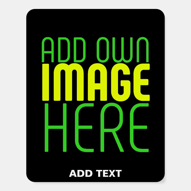 MODERN EDITABLE SIMPLE BLACK IMAGE TEXT TEMPLATE FOAM BOARD (Front)