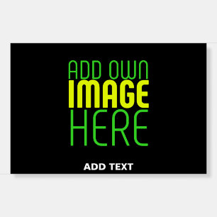 MODERN EDITABLE SIMPLE BLACK IMAGE TEXT TEMPLATE FOAM BOARD