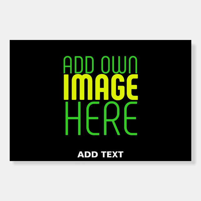 MODERN EDITABLE SIMPLE BLACK IMAGE TEXT TEMPLATE FOAM BOARD (Front)