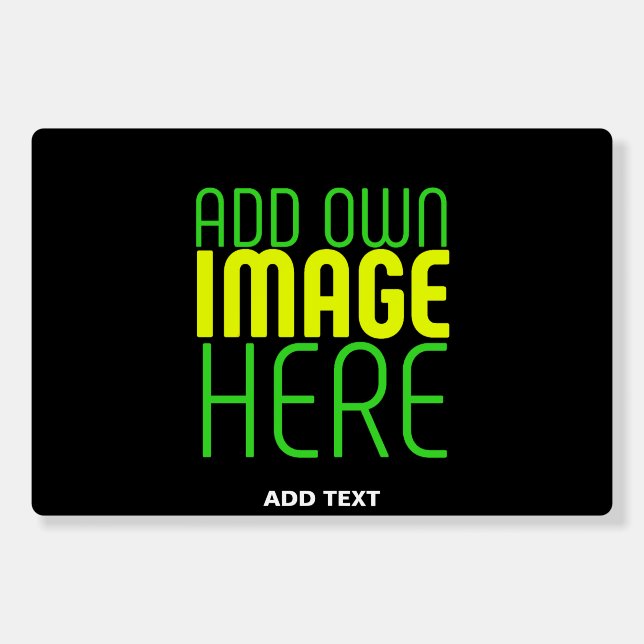 MODERN EDITABLE SIMPLE BLACK IMAGE TEXT TEMPLATE FOAM BOARD (Front)