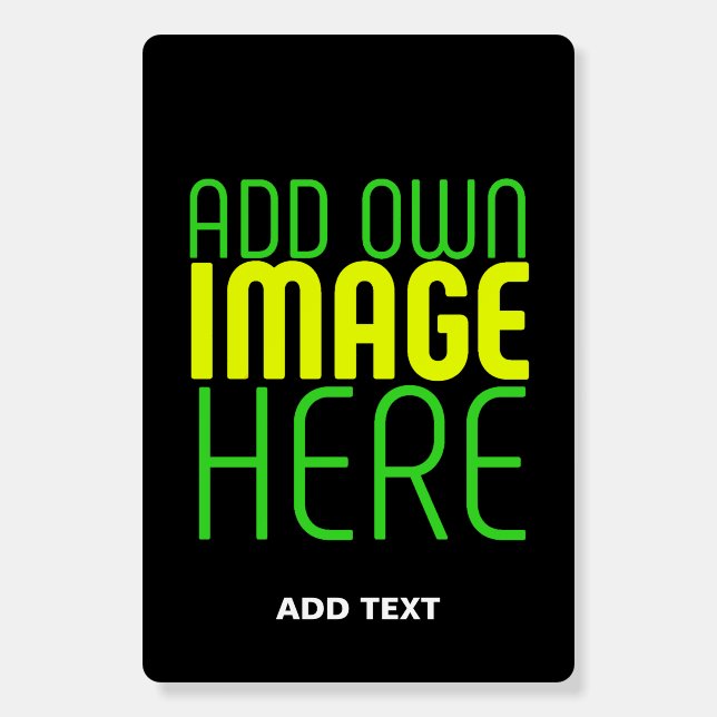 MODERN EDITABLE SIMPLE BLACK IMAGE TEXT TEMPLATE FOAM BOARD (Front)