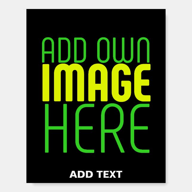MODERN EDITABLE SIMPLE BLACK IMAGE TEXT TEMPLATE FOAM BOARD (Front)