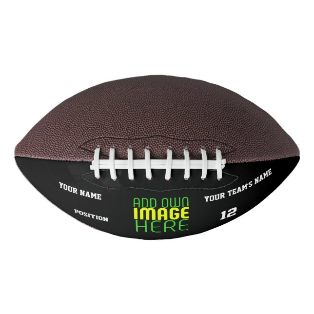 MODERN EDITABLE SIMPLE BLACK IMAGE TEXT TEMPLATE FOOTBALL (Front)