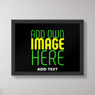 MODERN EDITABLE SIMPLE BLACK IMAGE TEXT TEMPLATE FRAMED ART