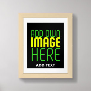 MODERN EDITABLE SIMPLE BLACK IMAGE TEXT TEMPLATE FRAMED ART