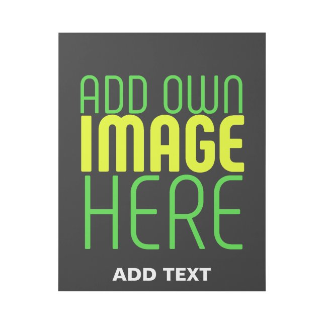 MODERN EDITABLE SIMPLE BLACK IMAGE TEXT TEMPLATE GALLERY WRAP (Front)