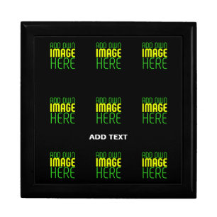 MODERN EDITABLE SIMPLE BLACK IMAGE TEXT TEMPLATE GIFT BOX