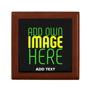 MODERN EDITABLE SIMPLE BLACK IMAGE TEXT TEMPLATE GIFT BOX