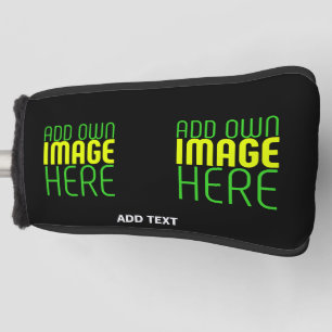MODERN EDITABLE SIMPLE BLACK IMAGE TEXT TEMPLATE GOLF HEAD COVER