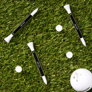 MODERN EDITABLE SIMPLE BLACK IMAGE TEXT TEMPLATE GOLF TEES