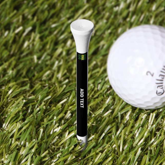 MODERN EDITABLE SIMPLE BLACK IMAGE TEXT TEMPLATE GOLF TEES (Grass)
