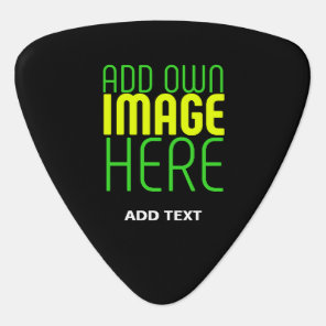 MODERN EDITABLE SIMPLE BLACK IMAGE TEXT TEMPLATE GUITAR PICK