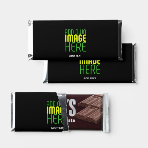 MODERN EDITABLE SIMPLE BLACK IMAGE TEXT TEMPLATE HERSHEY BAR FAVORS