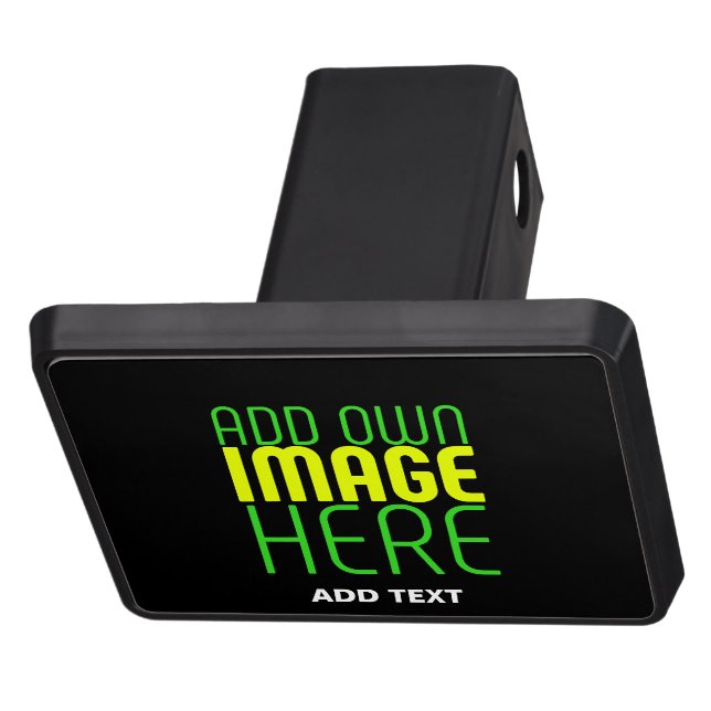MODERN EDITABLE SIMPLE BLACK IMAGE TEXT TEMPLATE HITCH COVER (Top)
