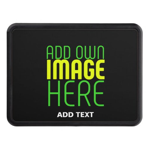 MODERN EDITABLE SIMPLE BLACK IMAGE TEXT TEMPLATE HITCH COVER