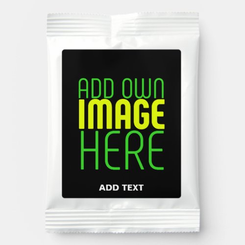 MODERN EDITABLE SIMPLE BLACK IMAGE TEXT TEMPLATE HOT CHOCOLATE DRINK MIX