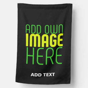 MODERN EDITABLE SIMPLE BLACK IMAGE TEXT TEMPLATE HOUSE FLAG