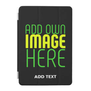 MODERN EDITABLE SIMPLE BLACK IMAGE TEXT TEMPLATE iPad MINI COVER