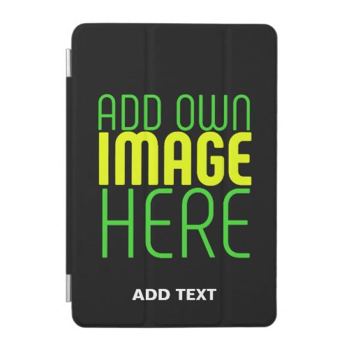 MODERN EDITABLE SIMPLE BLACK IMAGE TEXT TEMPLATE iPad MINI COVER