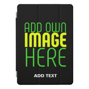 MODERN EDITABLE SIMPLE BLACK IMAGE TEXT TEMPLATE iPad PRO COVER