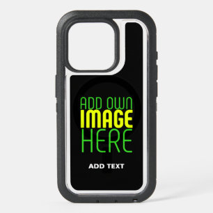 MODERN EDITABLE SIMPLE BLACK IMAGE TEXT TEMPLATE iPhone 15 PRO CASE