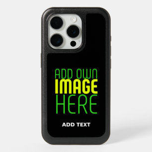 MODERN EDITABLE SIMPLE BLACK IMAGE TEXT TEMPLATE iPhone 15 PRO CASE