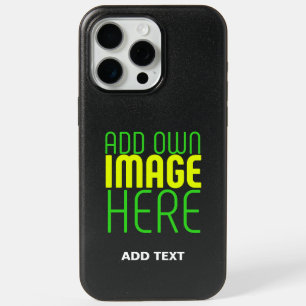 MODERN EDITABLE SIMPLE BLACK IMAGE TEXT TEMPLATE iPhone 15 PRO MAX CASE