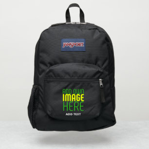MODERN EDITABLE SIMPLE BLACK IMAGE TEXT TEMPLATE JanSport BACKPACK