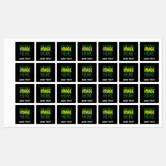 MODERN EDITABLE SIMPLE BLACK IMAGE TEXT TEMPLATE KIDS' LABELS