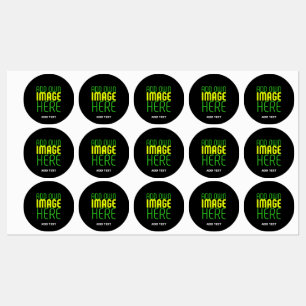 MODERN EDITABLE SIMPLE BLACK IMAGE TEXT TEMPLATE KIDS' LABELS