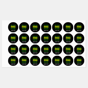 MODERN EDITABLE SIMPLE BLACK IMAGE TEXT TEMPLATE KIDS' LABELS