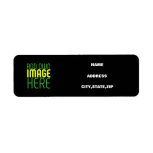 MODERN EDITABLE SIMPLE BLACK IMAGE TEXT TEMPLATE LABEL
