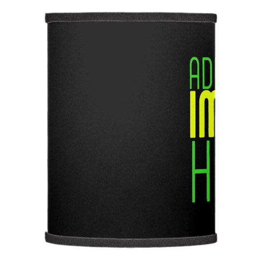 MODERN EDITABLE SIMPLE BLACK IMAGE TEXT TEMPLATE LAMP SHADE (Left)