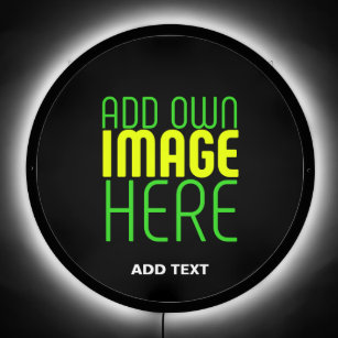 MODERN EDITABLE SIMPLE BLACK IMAGE TEXT TEMPLATE LED SIGN
