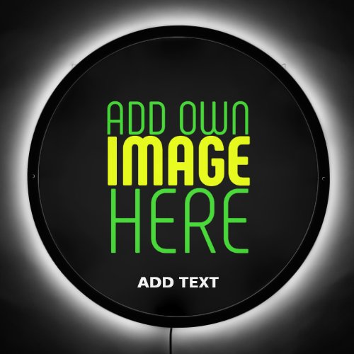 MODERN EDITABLE SIMPLE BLACK IMAGE TEXT TEMPLATE LED SIGN