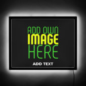 MODERN EDITABLE SIMPLE BLACK IMAGE TEXT TEMPLATE LED SIGN (Front)