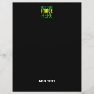 MODERN EDITABLE SIMPLE BLACK IMAGE TEXT TEMPLATE LETTERHEAD