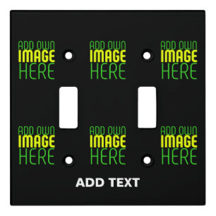 MODERN EDITABLE SIMPLE BLACK IMAGE TEXT TEMPLATE LIGHT SWITCH COVER