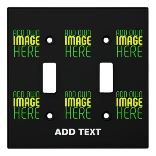 MODERN EDITABLE SIMPLE BLACK IMAGE TEXT TEMPLATE LIGHT SWITCH COVER