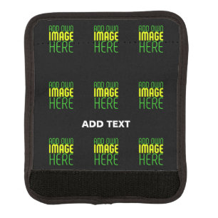 MODERN EDITABLE SIMPLE BLACK IMAGE TEXT TEMPLATE LUGGAGE HANDLE WRAP