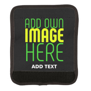 MODERN EDITABLE SIMPLE BLACK IMAGE TEXT TEMPLATE LUGGAGE HANDLE WRAP
