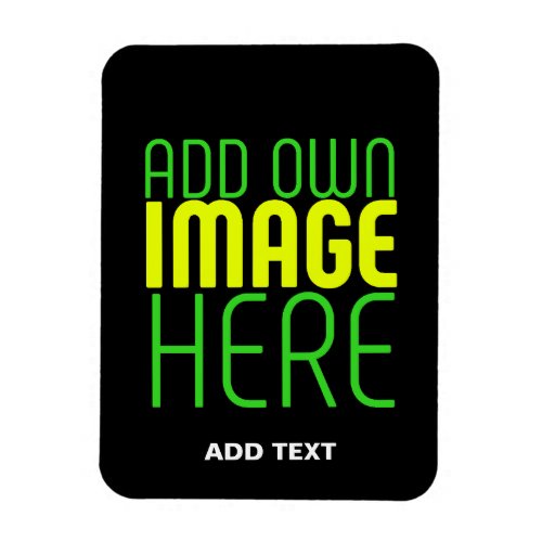 MODERN EDITABLE SIMPLE BLACK IMAGE TEXT TEMPLATE MAGNET