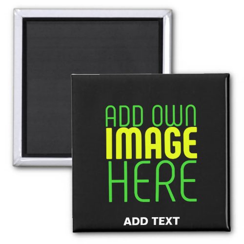 MODERN EDITABLE SIMPLE BLACK IMAGE TEXT TEMPLATE MAGNET